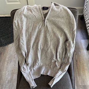 J.Crew pull-over 1/4 zip up grey sweater